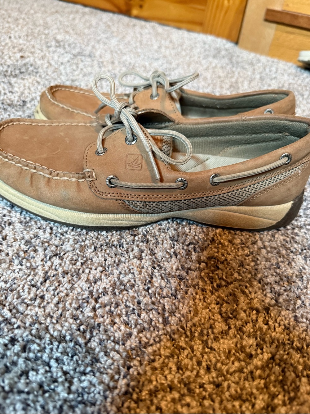 Sperry Tan Leather Boat Shoes